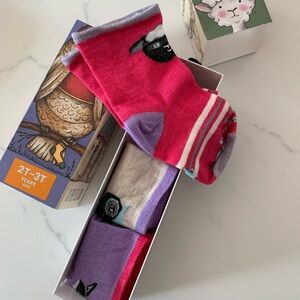 Smartwool 3-pair 2-3 Toddler Girl Trio Zero Cushion Merino Wool Bootie Socks New